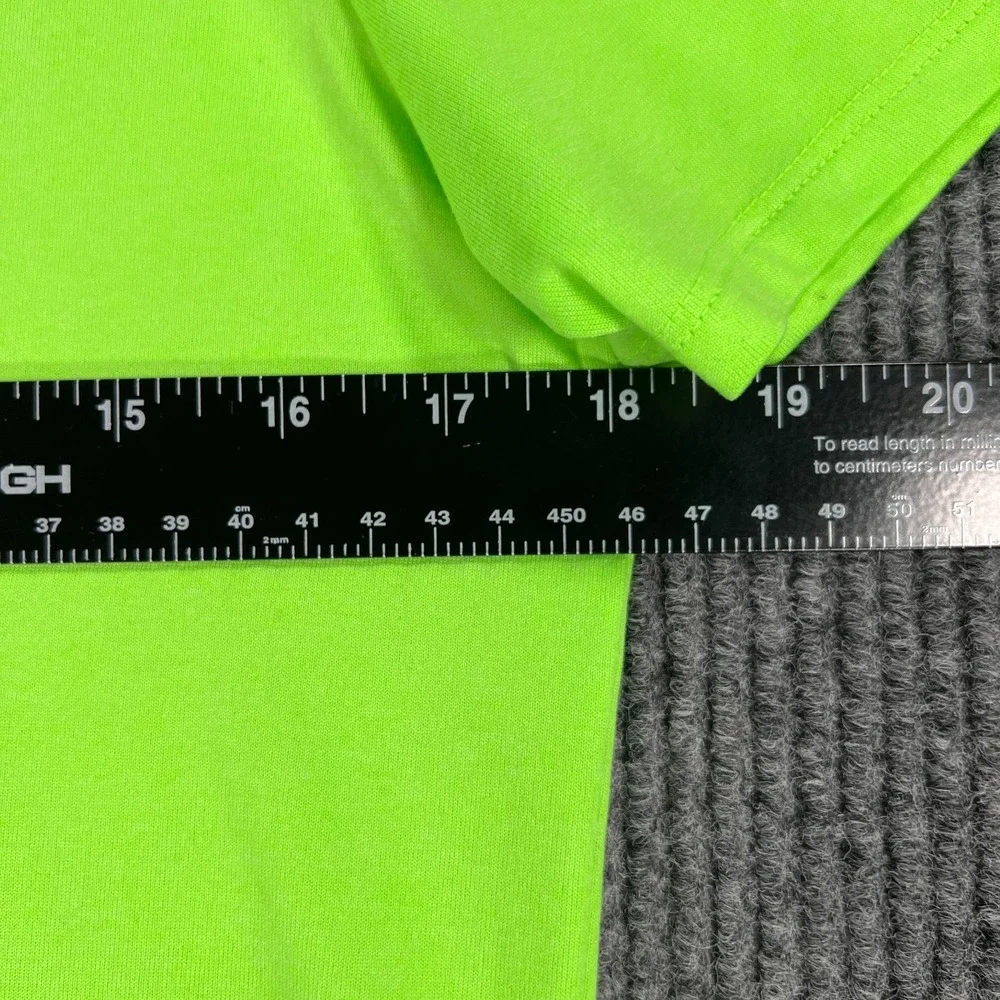 Nike Dri Fit Shirt Womens Large Green Short sleeve V Neck Workout Active Gym